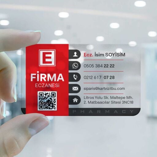 Eczane Şeffaf Kartvizit