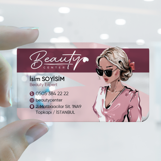 Güzellik Merkezi Şeffaf Kartvizit