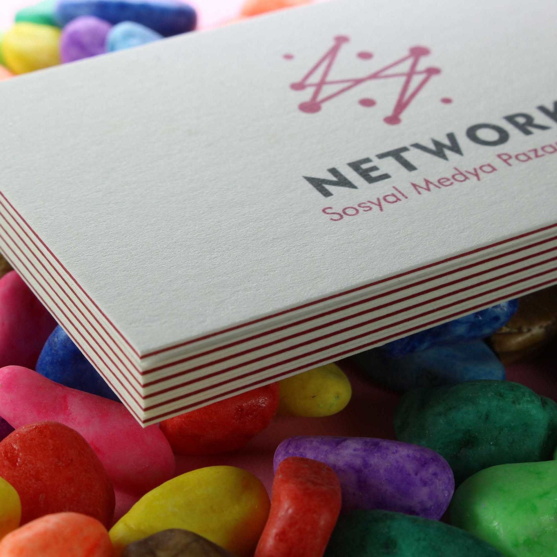 Network Sosyal Medya - Fantazi Beyaz Kağıt - Renkli Baskı - Tripleks Sıvama