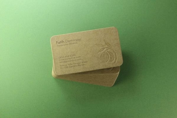 Olive Oil - Fantazi Kraft Kağıt - Yaldız + Ezme Baskı - Dubleks Sıvama