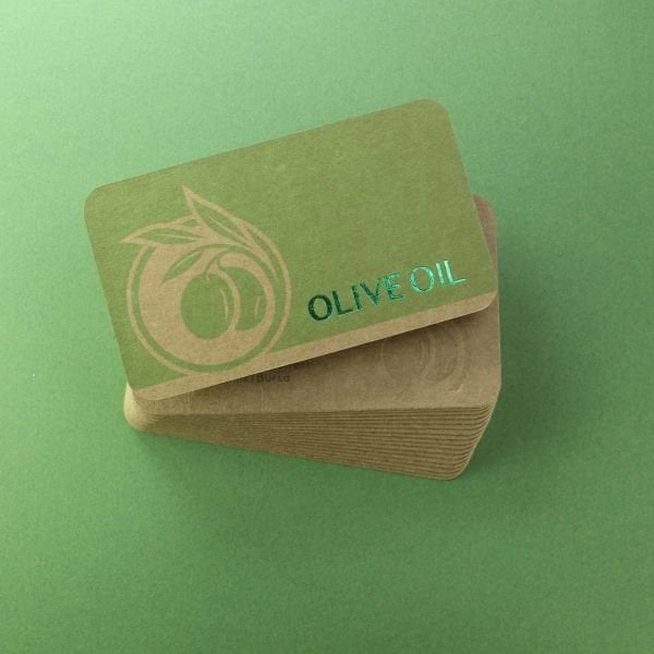 Olive Oil - Fantazi Kraft Kağıt - Yaldız + Ezme Baskı - Dubleks Sıvama