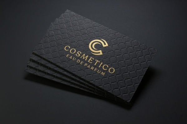 Fantazi Siyah Kağıt - Yaldız Baskı - Cosmetico + Ezme Baskı - Dubleks Sıvama - Cosmetico