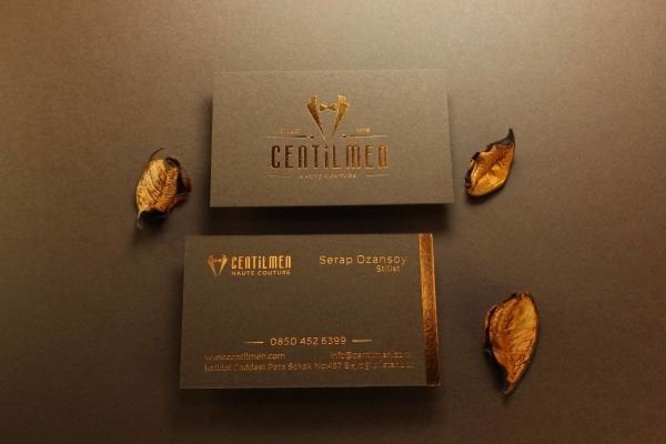 Fantazi Kahverengi Kağıt - Dubleks - Yaldız Baskı - Centilmen