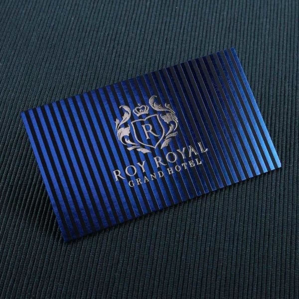 Fantazi Koyu Lacivert Kağıt - Yaldız Baskı - Dubleks Sıvama - Roy Royal