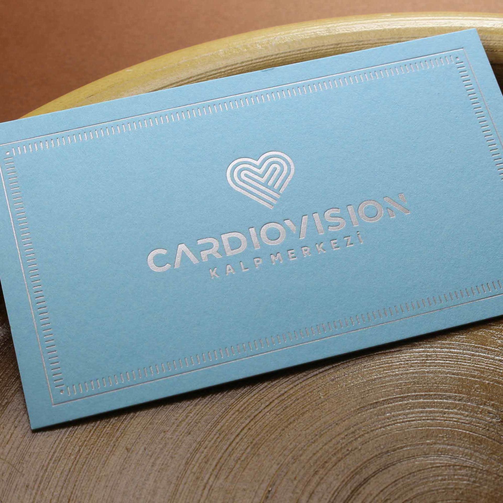 Fantazi Açık Mavi Kağıt - Yaldız Baskı - Dubleks Sıvama - Cardiovision