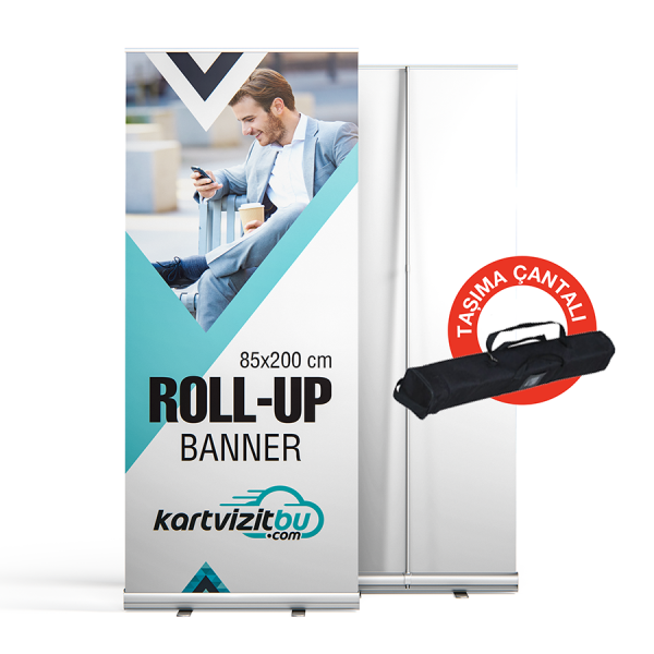 85x200 cm Baskılı Roll Up Banner  (Taşıma Çantalı)
