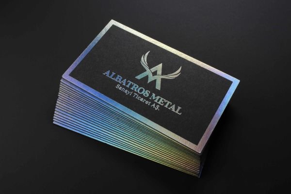 Fantazi Siyah Kağıt - Hologram Yaldız - Dubleks Sıvama - Düz Kesim - Albatros