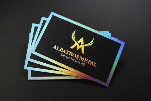 Fantazi Siyah Kağıt - Hologram Yaldız - Dubleks Sıvama - Düz Kesim - Albatros