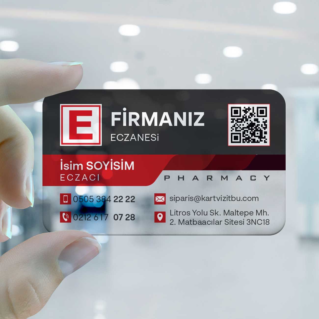 Eczane Şeffaf Kartvizit 0002