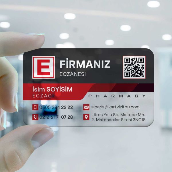 Eczane Şeffaf Kartvizit 0002