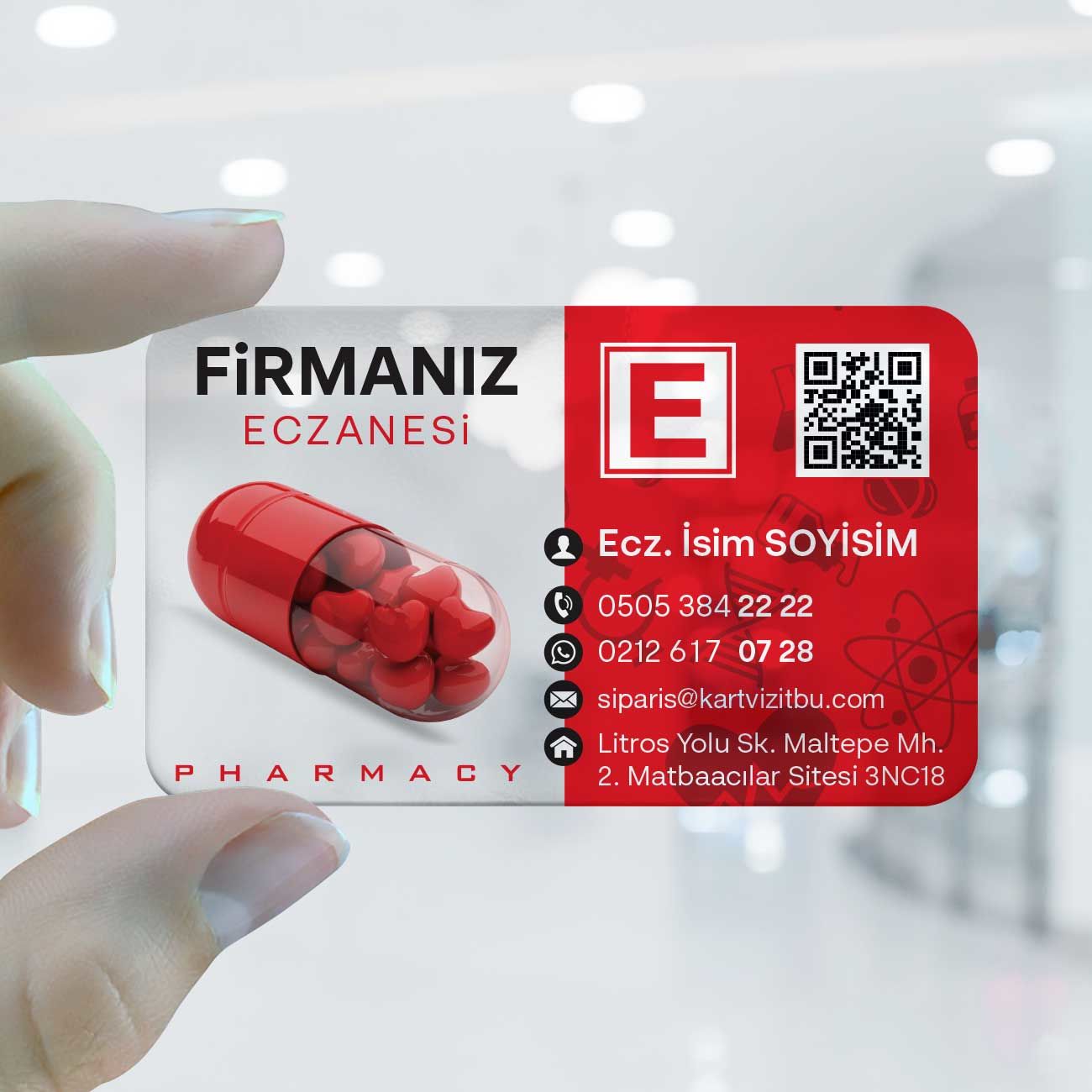 Eczane Şeffaf Kartvizit 0005