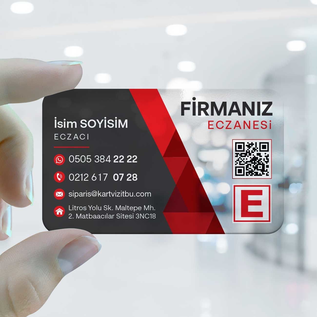 Eczane Şeffaf Kartvizit 0007