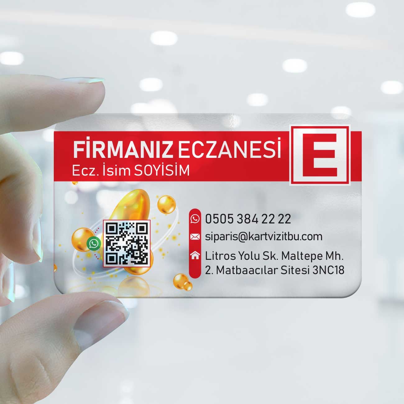 Eczane Şeffaf Kartvizit 0008