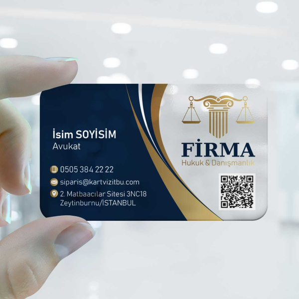 Avukat ve Hukuk Bürosu Şeffaf Kartvizit 0003