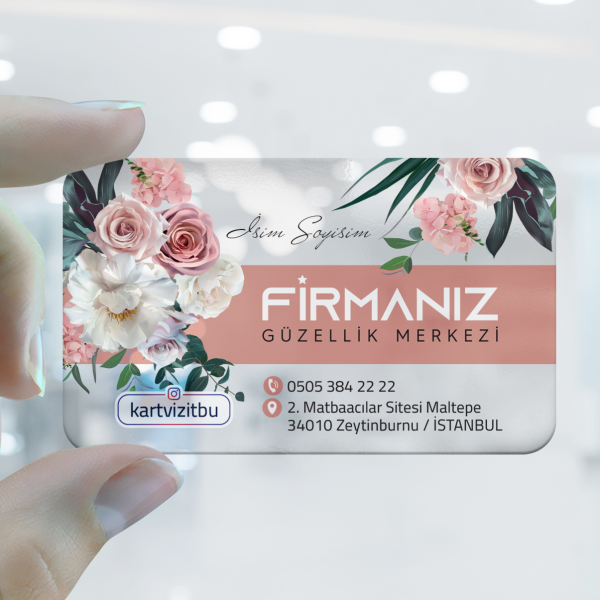 Güzellik Merkezi Şeffaf Kartvizit 0002