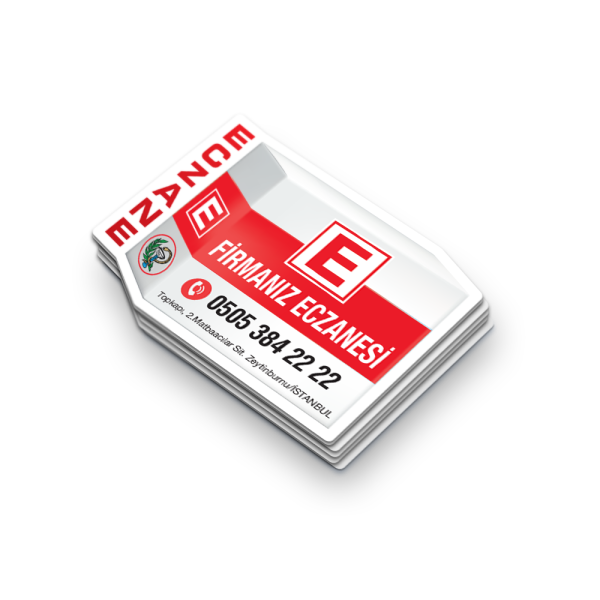 Eczane Magnet 0013 4.8x6.8 cm (Standart Boy) - Tek Yön, Rekli Baskı - 60 Mikron Mıknatıs - 1000 Adet