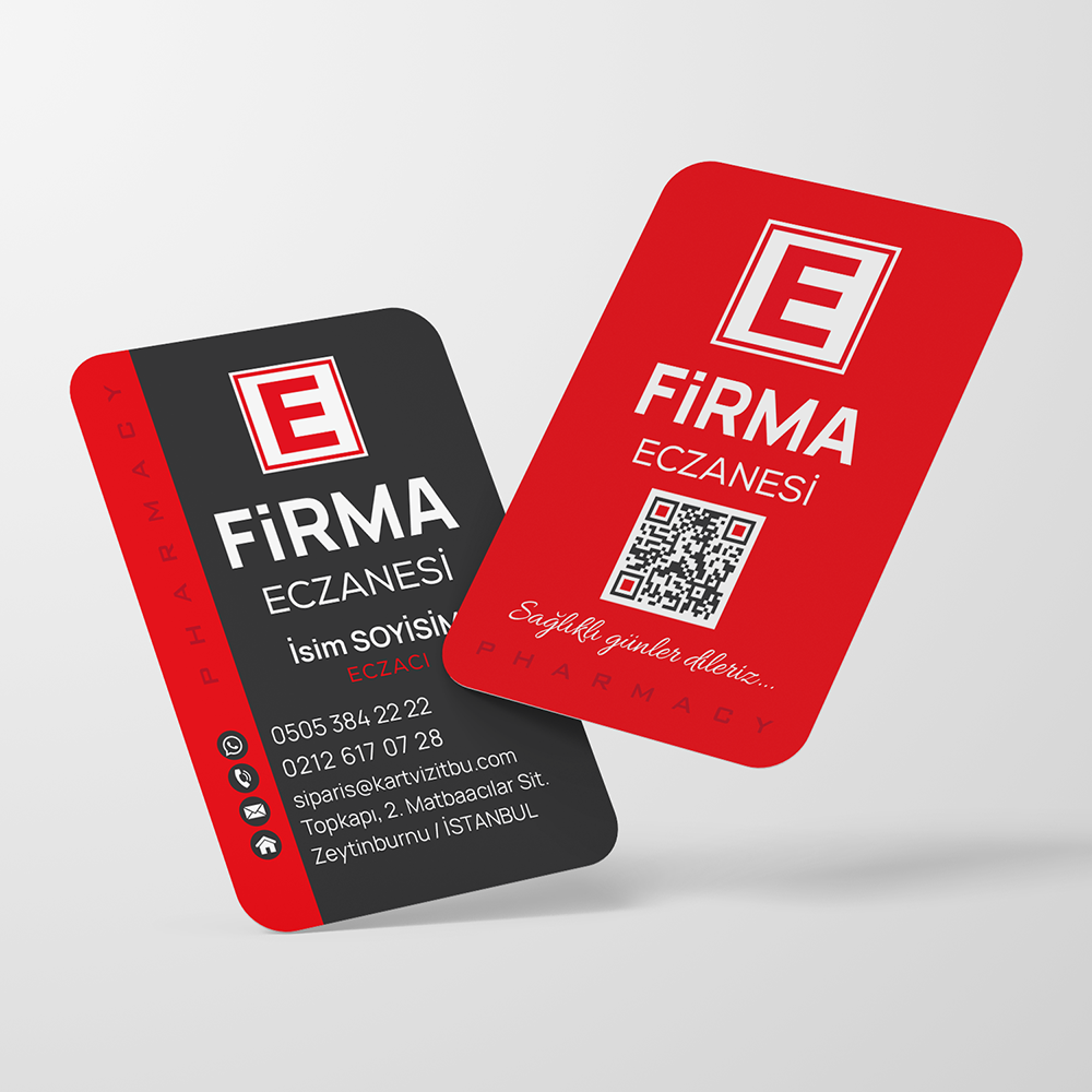 Eczane Kartvizit | Modern QR Kodlu Tasarım